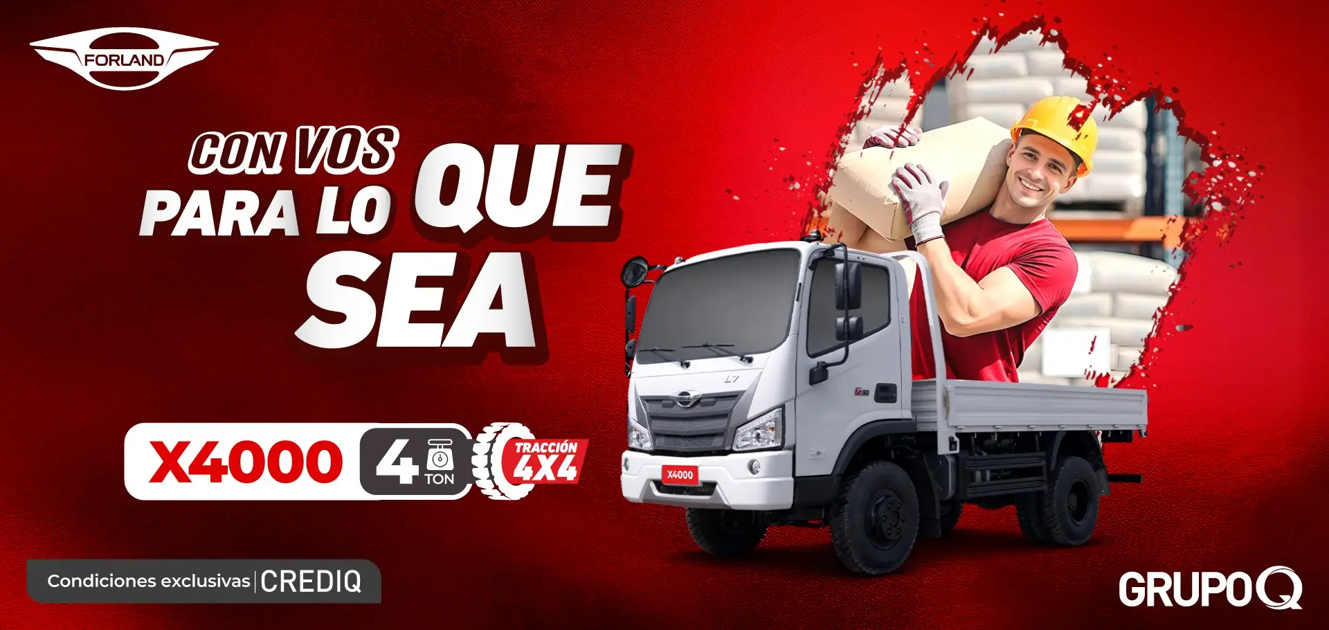 Forland El Salvador | X4000 4TON Tracción 4x4 | Vehículos comerciales de calidad